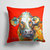 14 in x 14 in Outdoor Throw PillowCow Caught Red Handed Too Fabric Decorative Pillow