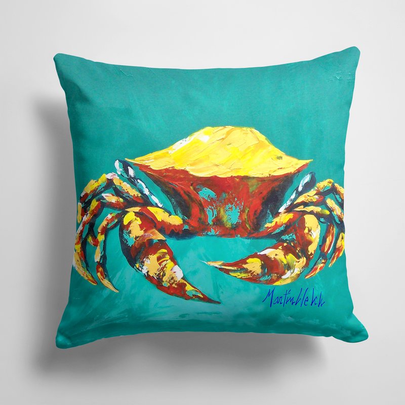 Caroline's Treasures 14 In X 14 In Outdoor Throw Pillowcrab Tunnel Fabric Decorative Pillow
