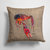 14 in x 14 in Outdoor Throw PillowCrawfish  on Faux Burlap Fabric Decorative Pillow