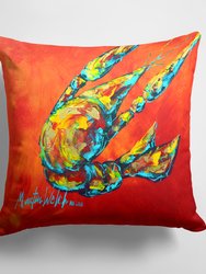 14 in x 14 in Outdoor Throw PillowCrawfish Spicy Craw  Fabric Decorative Pillow