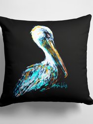 14 in x 14 in Outdoor Throw PillowDressed in Black Pelican Fabric Decorative Pillow