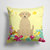 14 in x 14 in Outdoor Throw PillowEaster Eggs Yellow Labrador Fabric Decorative Pillow