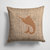 14 in x 14 in Outdoor Throw PillowFish - Sword Fish Burlap and Brown BB1097 Fabric Decorative Pillow