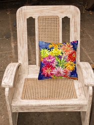 14 in x 14 in Outdoor Throw PillowFlower - Gerber Daisies Fabric Decorative Pillow