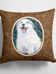 14 in x 14 in Outdoor Throw PillowGreat Pyrenees Fabric Decorative Pillow