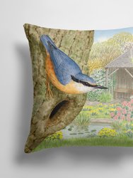 14 in x 14 in Outdoor Throw PillowGreat Tit by Sarah Adams Fabric Decorative Pillow