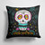 14 in x 14 in Outdoor Throw PillowHappy Halloween Day of the Dead Fabric Decorative Pillow