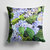 14 in x 14 in Outdoor Throw PillowHydrangea Fabric Decorative Pillow