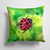 14 in x 14 in Outdoor Throw PillowIrish Lady Bug Fabric Decorative Pillow