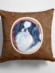 14 in x 14 in Outdoor Throw PillowJapanese Chin  Fabric Decorative Pillow