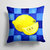 14 in x 14 in Outdoor Throw PillowLemon in Blue by Ute Nuhn Fabric Decorative Pillow