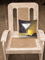 14 in x 14 in Outdoor Throw PillowLemon Martini by Malenda Trick Fabric Decorative Pillow