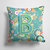 14 in x 14 in Outdoor Throw PillowLetter B Circle Circle Teal Initial Alphabet Fabric Decorative Pillow