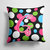 14 in x 14 in Outdoor Throw PillowLetter G Initial Monogram - Polkadots and Pink Fabric Decorative Pillow