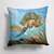 14 in x 14 in Outdoor Throw PillowLoggerhead Sea Turtle Fabric Decorative Pillow