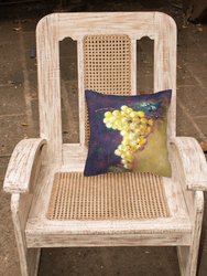 14 in x 14 in Outdoor Throw PillowNew White Grapes by Malenda Trick Fabric Decorative Pillow