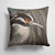 14 in x 14 in Outdoor Throw PillowNight Heron Fabric Decorative Pillow