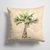 14 in x 14 in Outdoor Throw PillowPalm Tree on Marble Background Fabric Decorative Pillow