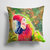 14 in x 14 in Outdoor Throw PillowParrot  Parrot Head Fabric Decorative Pillow