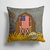 14 in x 14 in Outdoor Throw PillowPatriotic Barn Land of America Fabric Decorative Pillow