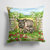 14 in x 14 in Outdoor Throw PillowPigs Rosie and Piglets Fabric Decorative Pillow