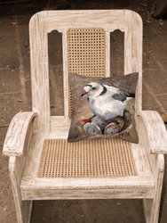 14 in x 14 in Outdoor Throw PillowPiping Plover Fabric Decorative Pillow