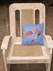 14 in x 14 in Outdoor Throw PillowShrimp Fabric Decorative Pillow