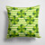 14 in x 14 in Outdoor Throw PillowWatercolor Shamrock Stripes Fabric Decorative Pillow