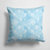 14 in x 14 in Outdoor Throw PillowWatercolor Snowflake on Light Blue Fabric Decorative Pillow