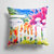 14 in x 14 in Outdoor Throw PillowWhitegate Inn fence Houses Fabric Decorative Pillow