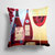 14 in x 14 in Outdoor Throw PillowWine Collection Rouge by Cathy Brear Fabric Decorative Pillow