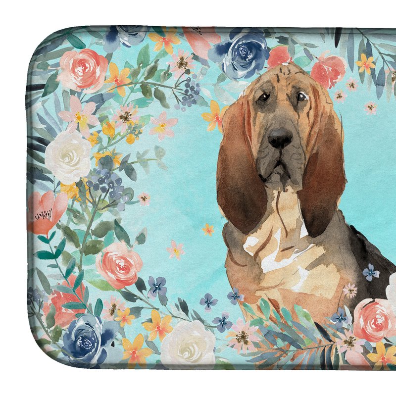 Caroline's Treasures 14 In X 21 In Bloodhound Dish Drying Mat
