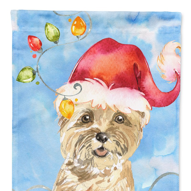Caroline's Treasures 28 X 40 In. Polyester Christmas Lights Cairn Terrier Flag Canvas House Size 2-sided Heavyweight