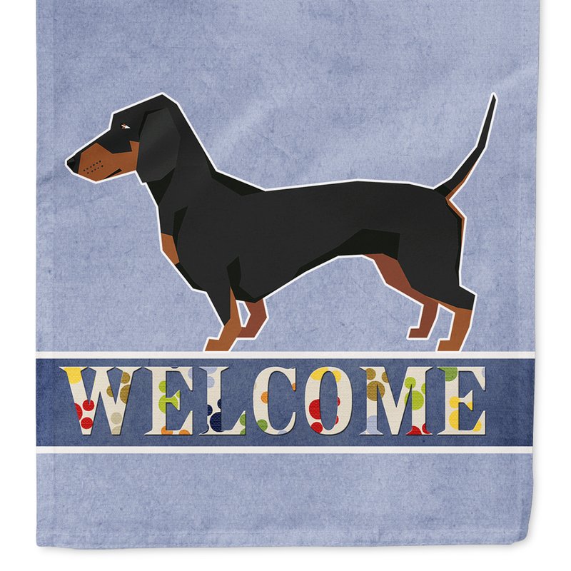 Caroline's Treasures 28 X 40 In. Polyester Dachshund Welcome Flag Canvas House Size 2-sided Heavyweight