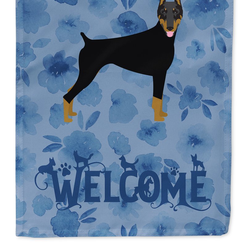 Caroline's Treasures 28 X 40 In. Polyester Doberman Pinscher Welcome Flag Canvas House Size 2-sided Heavyweight