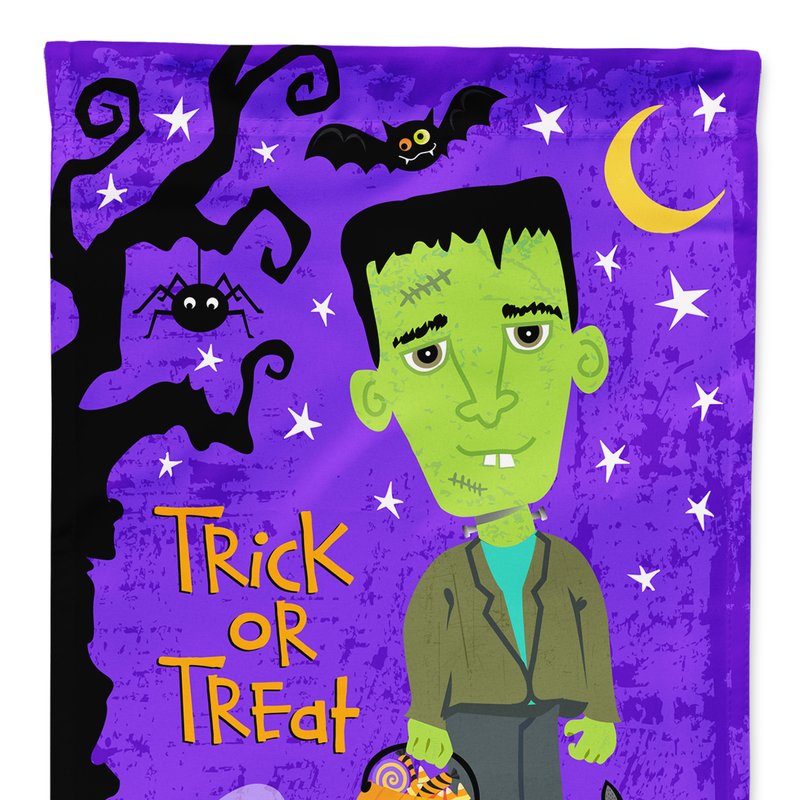 Caroline's Treasures 28 X 40 In. Polyester Halloween Frankie Frankenstein Flag Canvas House Size 2-sided Heavyweight In Multi
