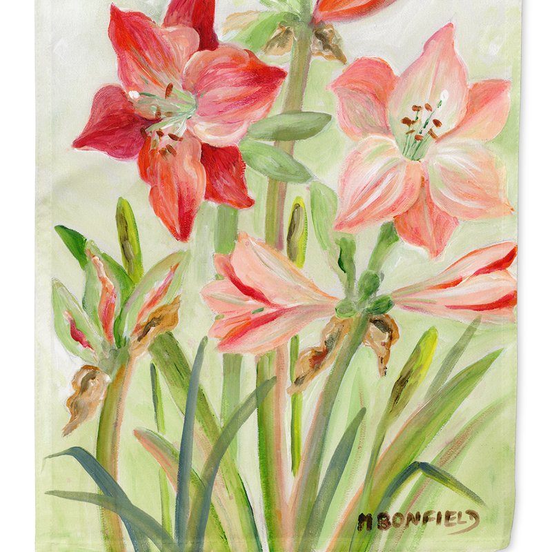 Caroline's Treasures 28 X 40 In. Polyester Lillies Ii By Maureen Bonfield Flag Canvas House Size 2-sided Heavyweight