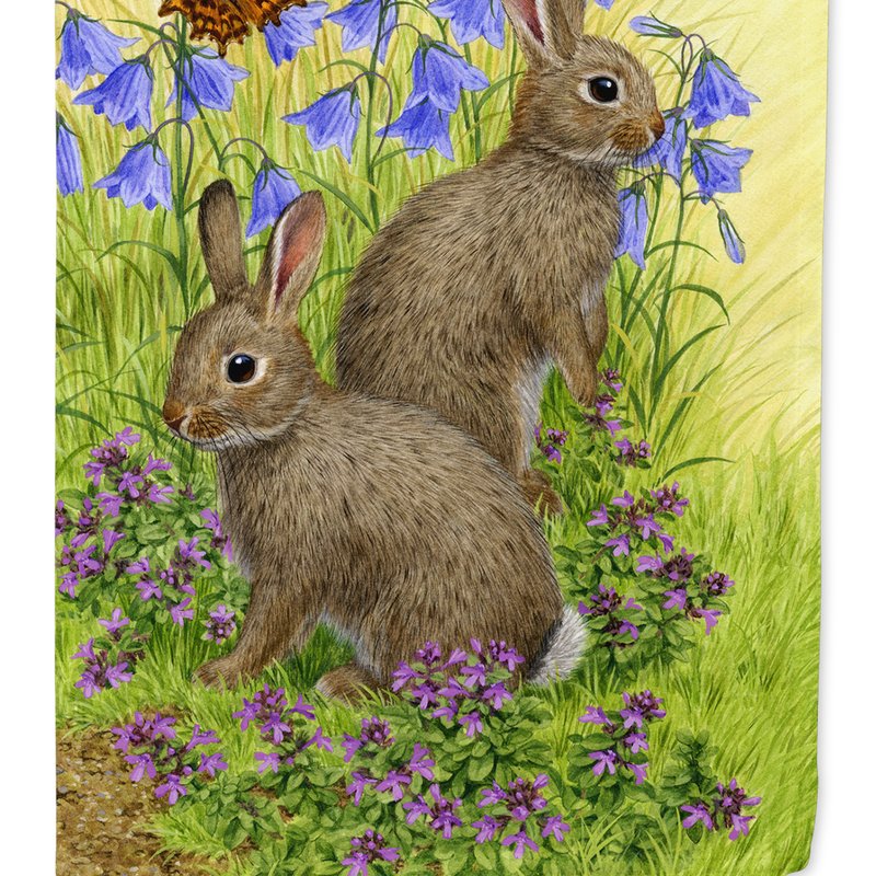 Caroline's Treasures 28 X 40 In. Polyester Rabbits Flag Canvas House Size 2-sided Heavyweight
