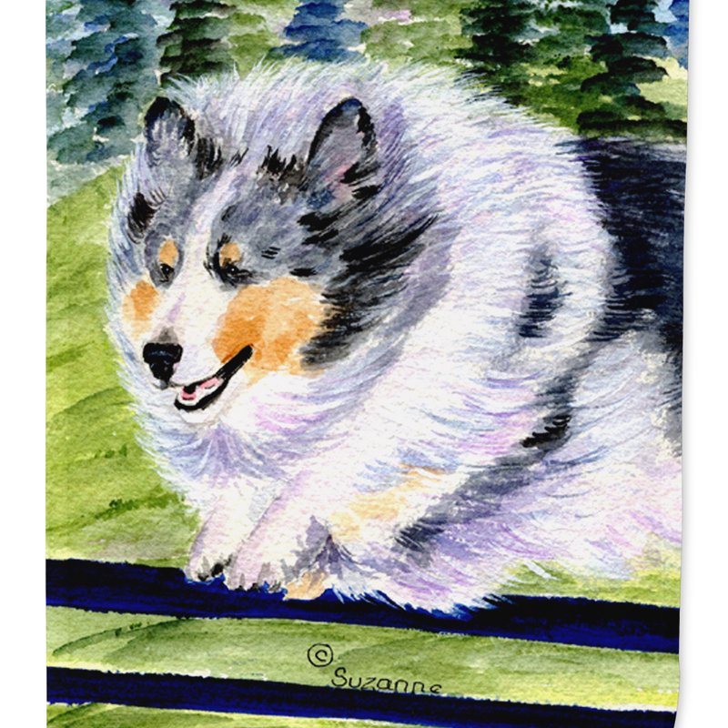Caroline's Treasures 28 X 40 In. Polyester Sheltie Flag Canvas House Size 2-sided Heavyweight
