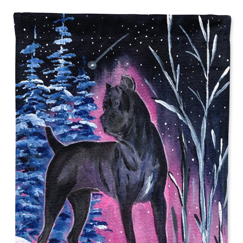 Caroline's Treasures 28 X 40 In. Polyester Starry Night Cane Corso Flag Canvas House Size 2-sided Heavyweight