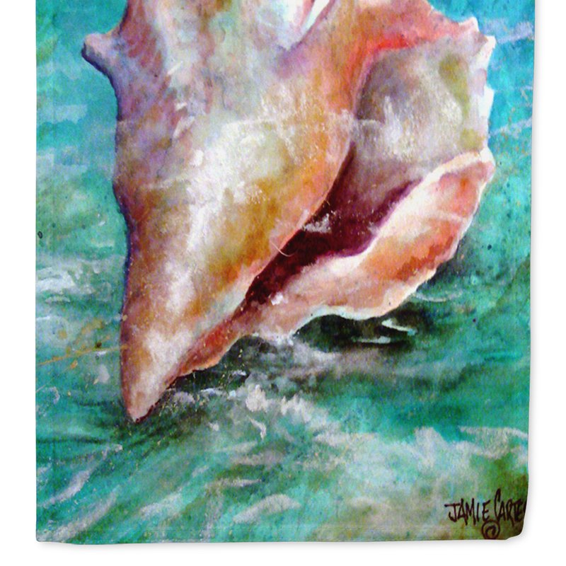 Caroline's Treasures 28 X 40 In. Polyester The Jewel Of The Sea Shell Flag Canvas House Size 2-sided Heavyweight In Blue