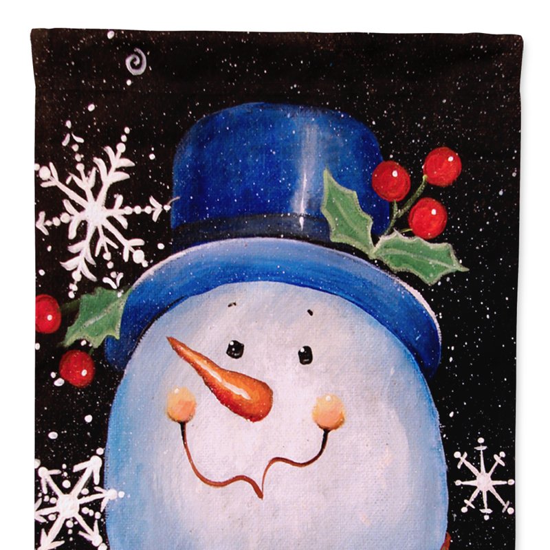 Caroline's Treasures 28 X 40 In. Polyester Top Hat Greetings Snowman Flag Canvas House Size 2-sided Heavyweight