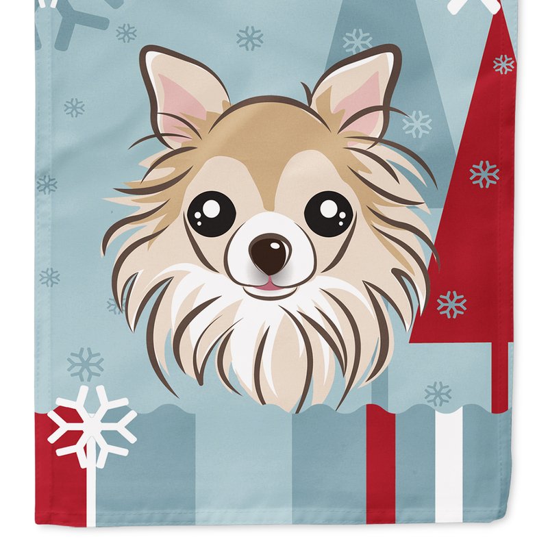 Caroline's Treasures 28 X 40 In. Polyester Winter Holiday Chihuahua Flag Canvas House Size 2-sided Heavyweight