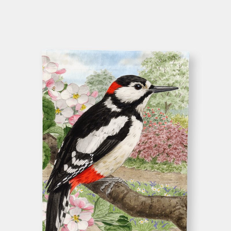 Caroline's Treasures 28 X 40 In. Polyester Woodpecker Flag Canvas House Size 2-sided Heavyweight