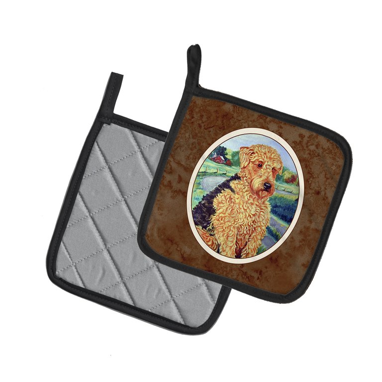 Airedale Terrier  Pair of Pot Holders