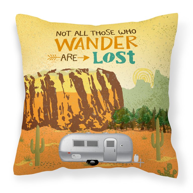 Airstream Camper Camping Wander Fabric Decorative Pillow