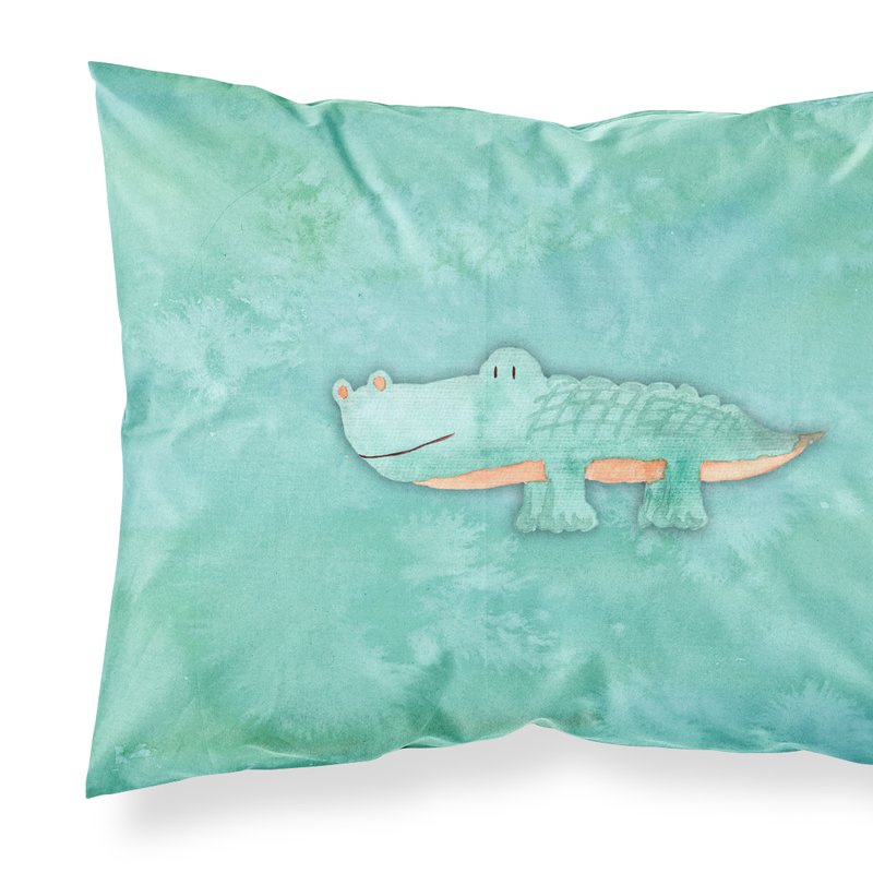 Caroline's Treasures Alligator Watercolor Fabric Standard Pillowcase