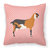 Anglo-nubian Nubian Goat Pink Check Fabric Decorative Pillow