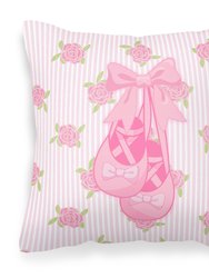 Ballerina Ballet Shoes Fabric Decorative Pillow