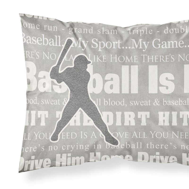 Caroline's Treasures Baseball Is Life Fabric Standard Pillowcase